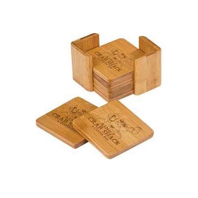 Bamboo Coaster Set