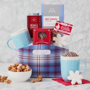 Festive Cable Knit Mug and Hot Cocoa Gift Basket