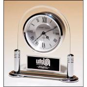 Beveled Glass and Metal Clock