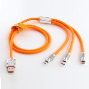 3-in-1 Heavy Duty Charging Cable in 5 Colors - Customizable