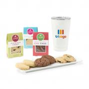 Stainless Steel Tumbler and Cookies Gift Box Set