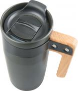 Sleek Lines Ceramic 16oz Mug with Wood Handle 6