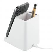 Wireless Charger Pen Holder with Dual USB Ports 4