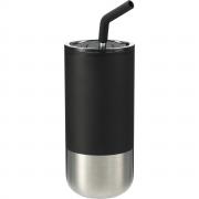 Capsule Insulated 16oz Stainless Steel Tumbler with Straw 1