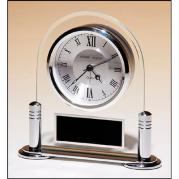 Beveled Glass and Metal Clock 1