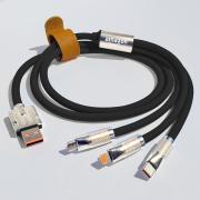 Black 3-in-1 Power Cable