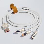 White 3-in-1 Power Cable