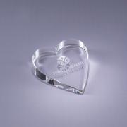 Heart Shaped Crystal Paperweight 1